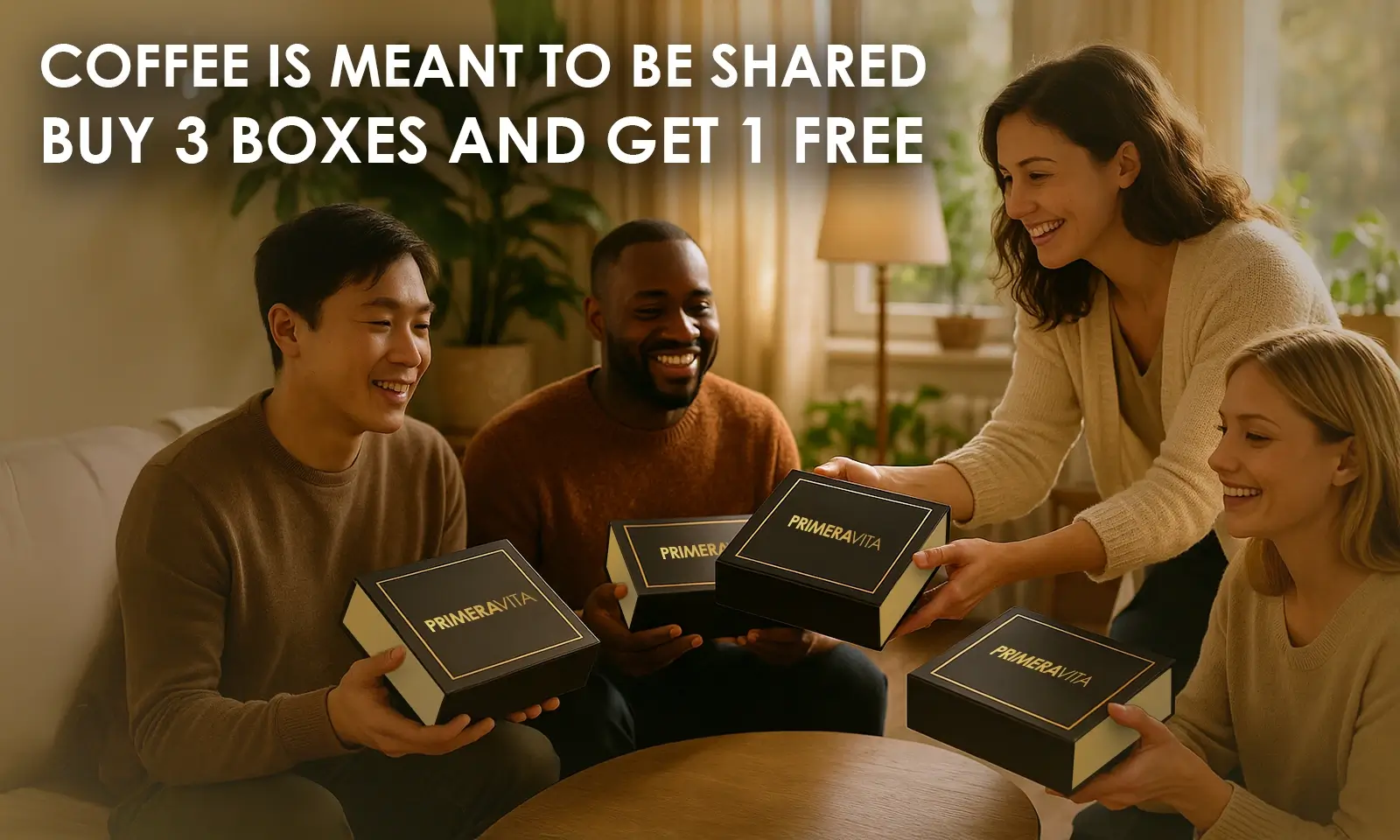 PrimeraVita Premium Instant Coffee 4 Boxes Offer