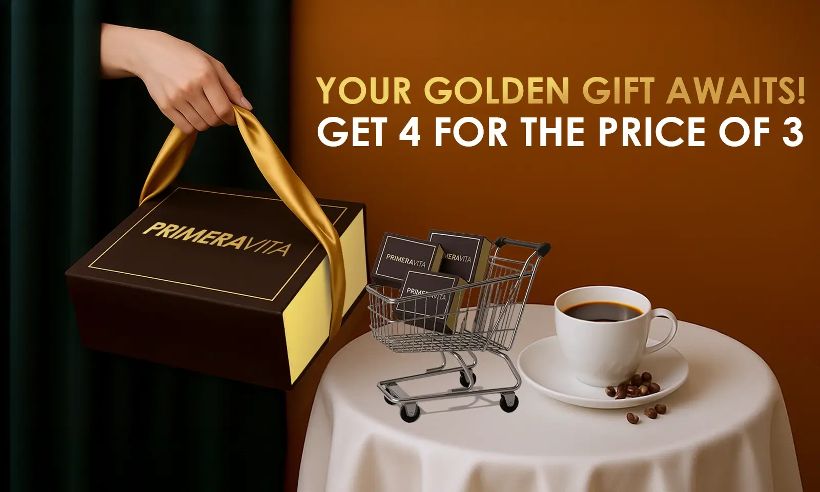 PrimeraVita Premium Instant Coffee 4 Boxes Offer