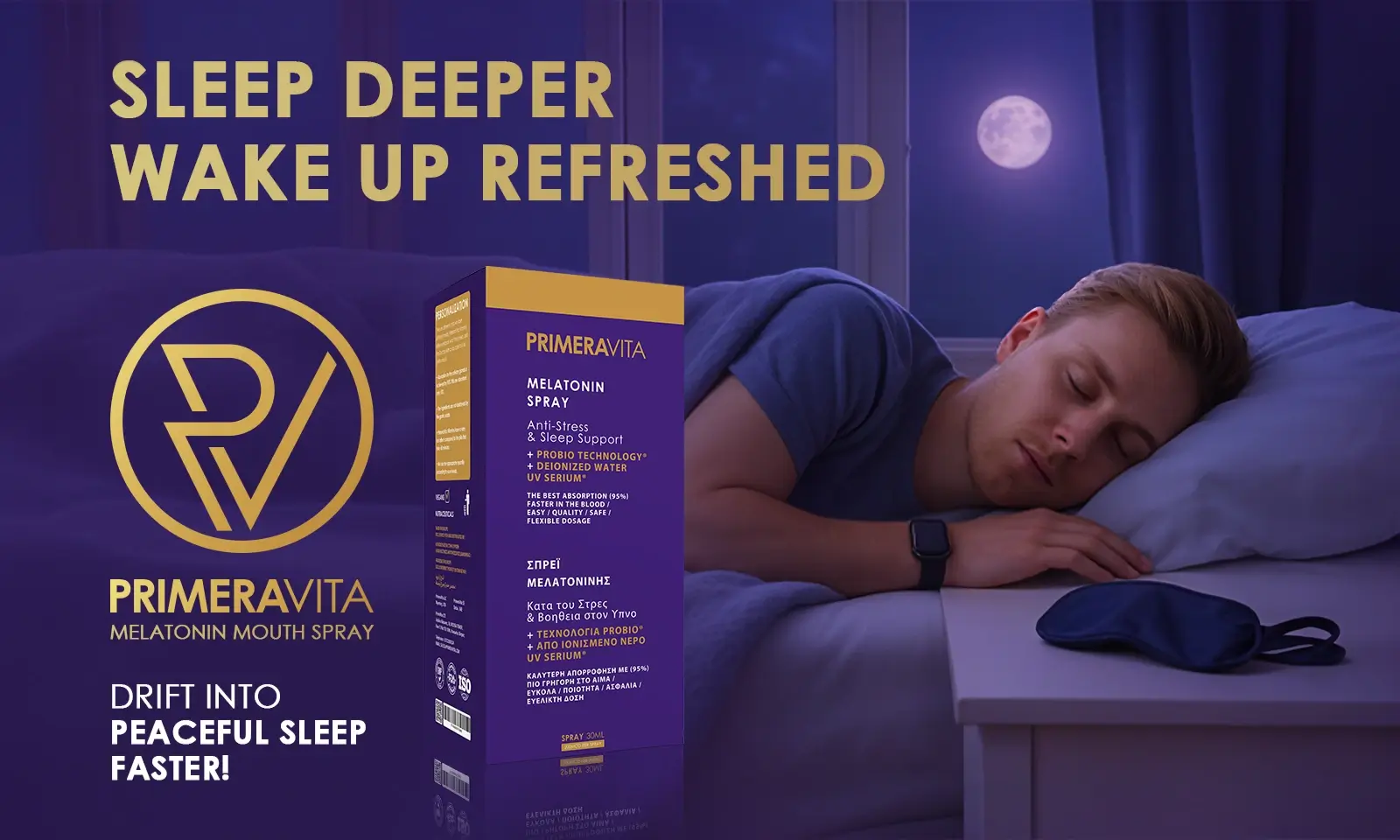 PrimeraVita Melatonin Mouth Spray