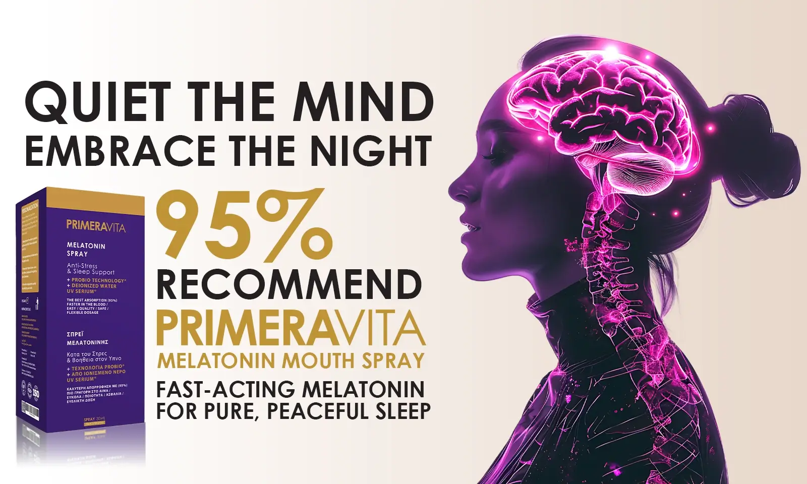 PrimeraVita Melatonin Mouth Spray