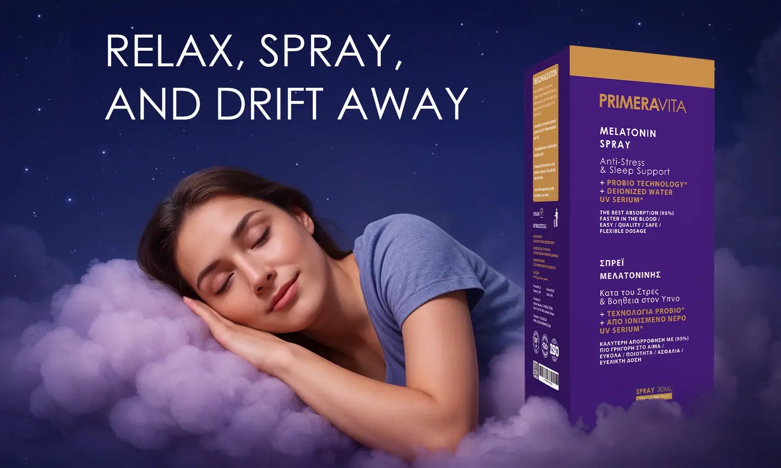 PrimeraVita Melatonin Mouth Spray