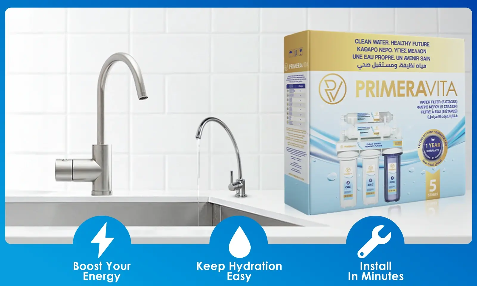PrimeraVita Water Filter 5 Stages